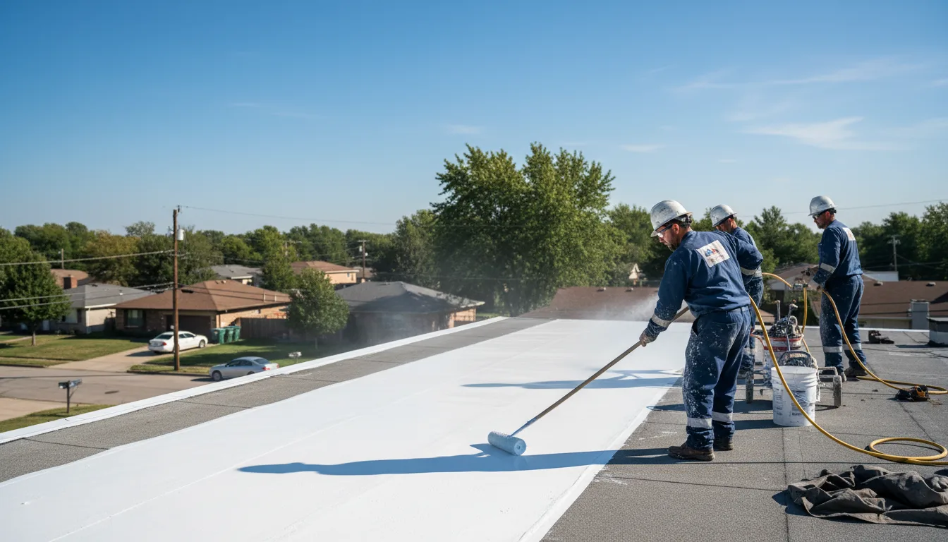 Commercial roof coating in Manchester, IA near me